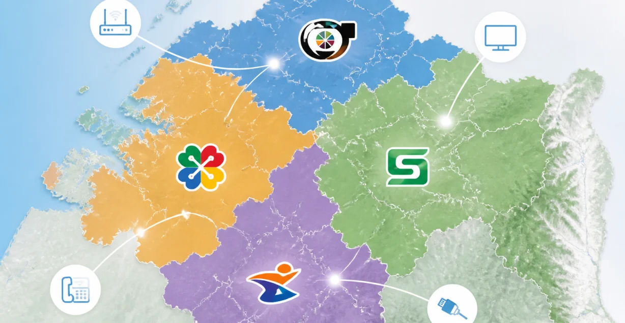 家中同時使用網路與第四台的情境